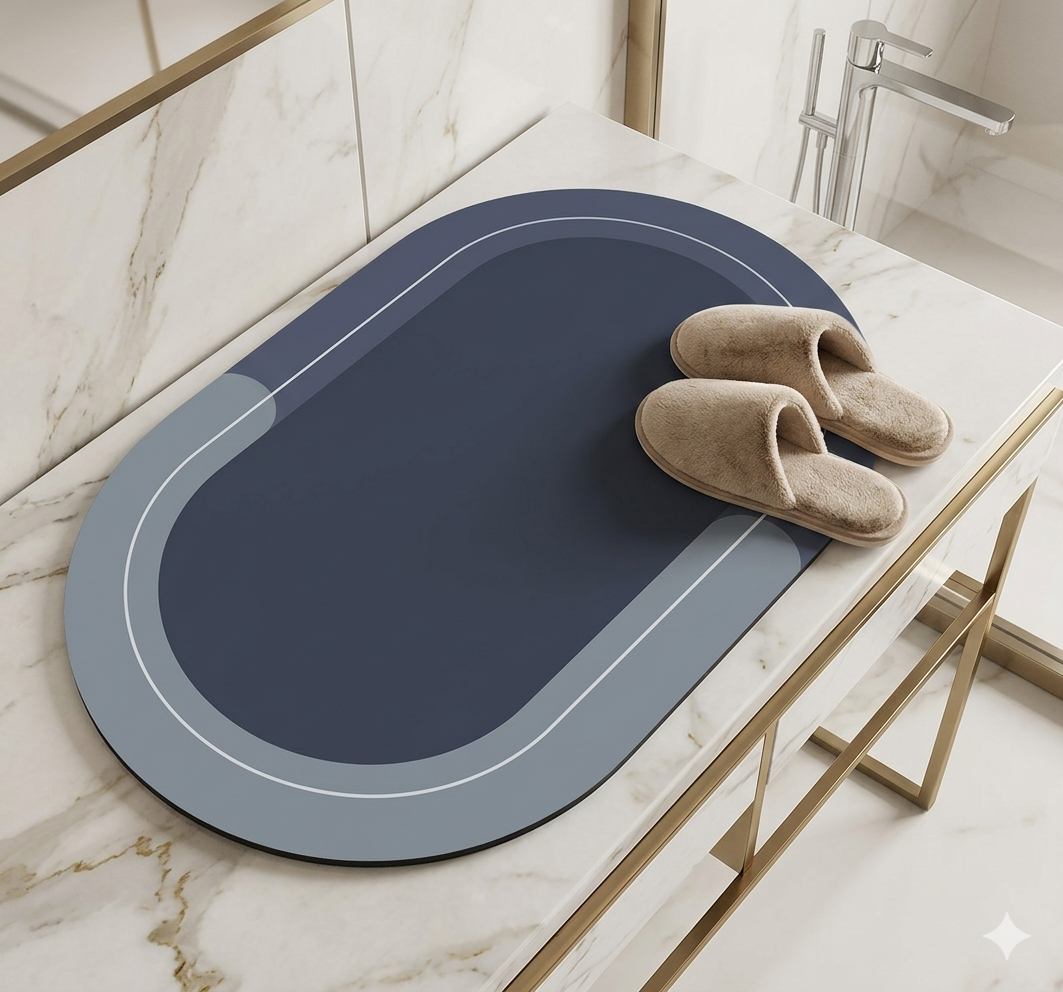 AquaSoft Elite Super Absorbent Bath Mat – Non-Slip Quick-Dry Bathroom Mat & Shower Mat
