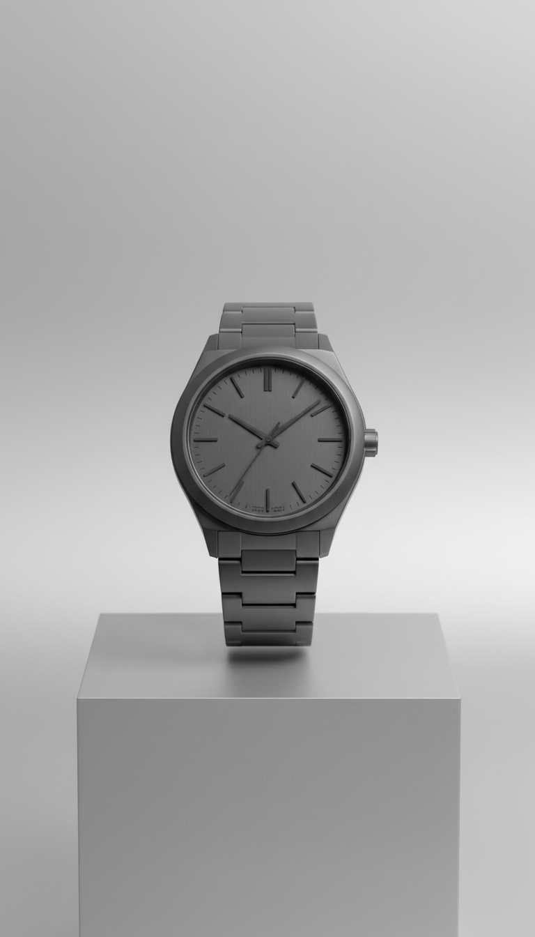 Matte Charcoal Stainless Steel Watch