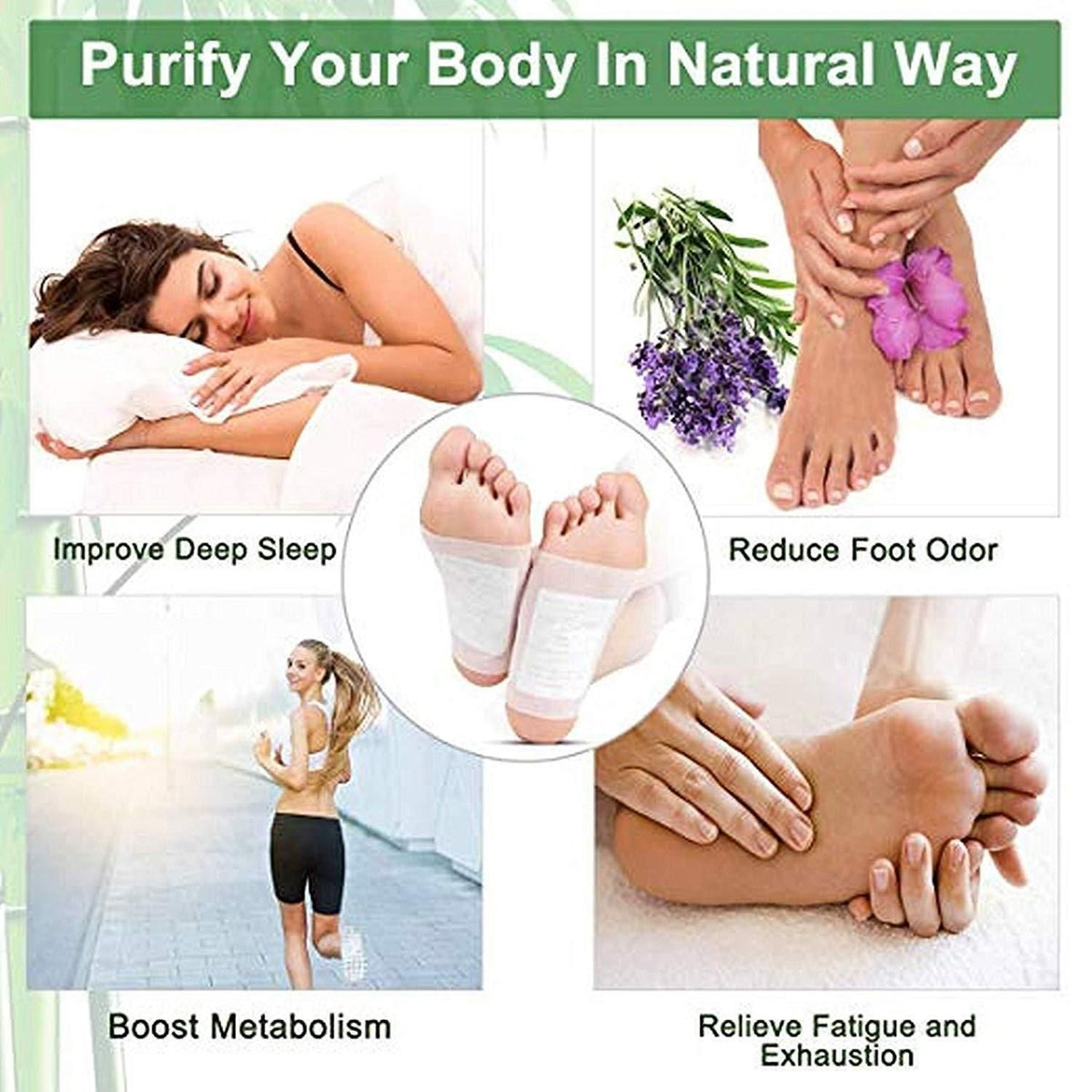 HyprFLOW Ginger Detox Foot Patches — Deep Cleanse & Pain Relief (Pack of 10)