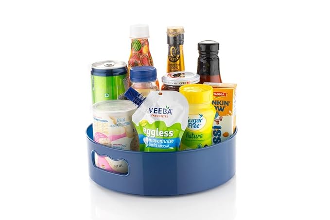 SpinEase 360° Rotating Tray & Lazy Susan Organiser – Kitchen Spice Rack & Desk Organiser
