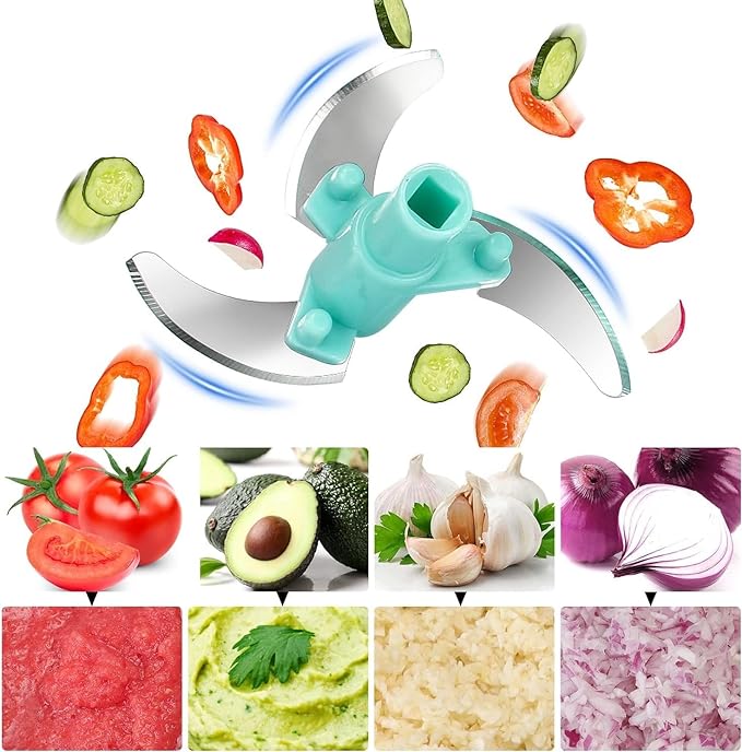 Pro Kitchen Chopper — 3-Blade Onion & Vegetable Cutter with 500ml Container