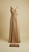 Golden beige contemporary dress