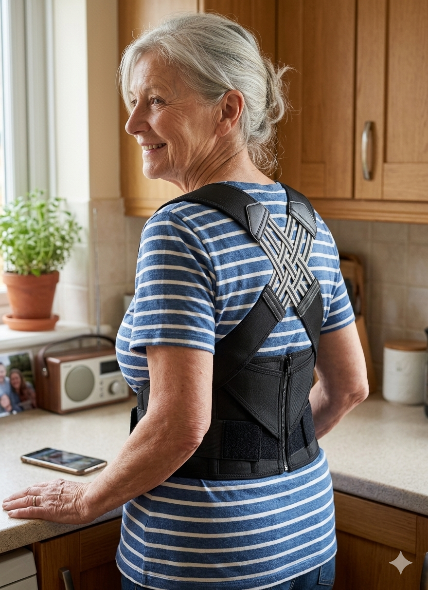 AlignPro Posture Corrector & Back Support Belt – Adjustable Shoulder Brace for Men & Women