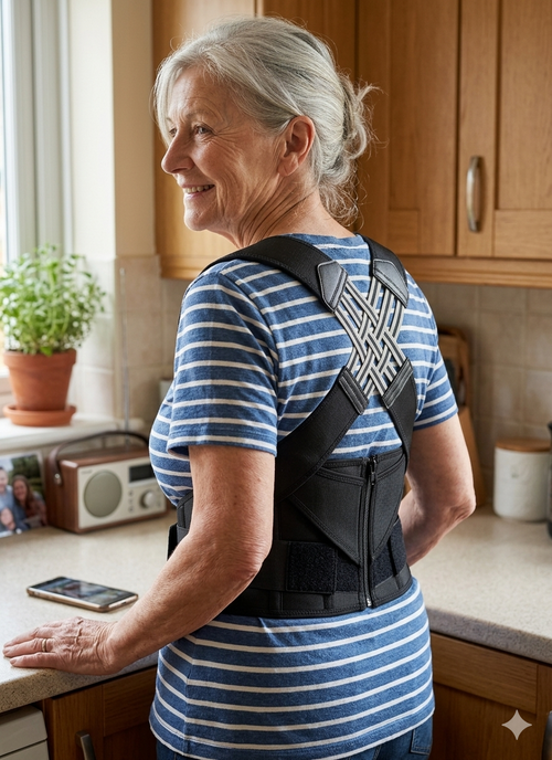 AlignPro Posture Corrector & Back Support Belt – Adjustable Shoulder Brace for Men & Women