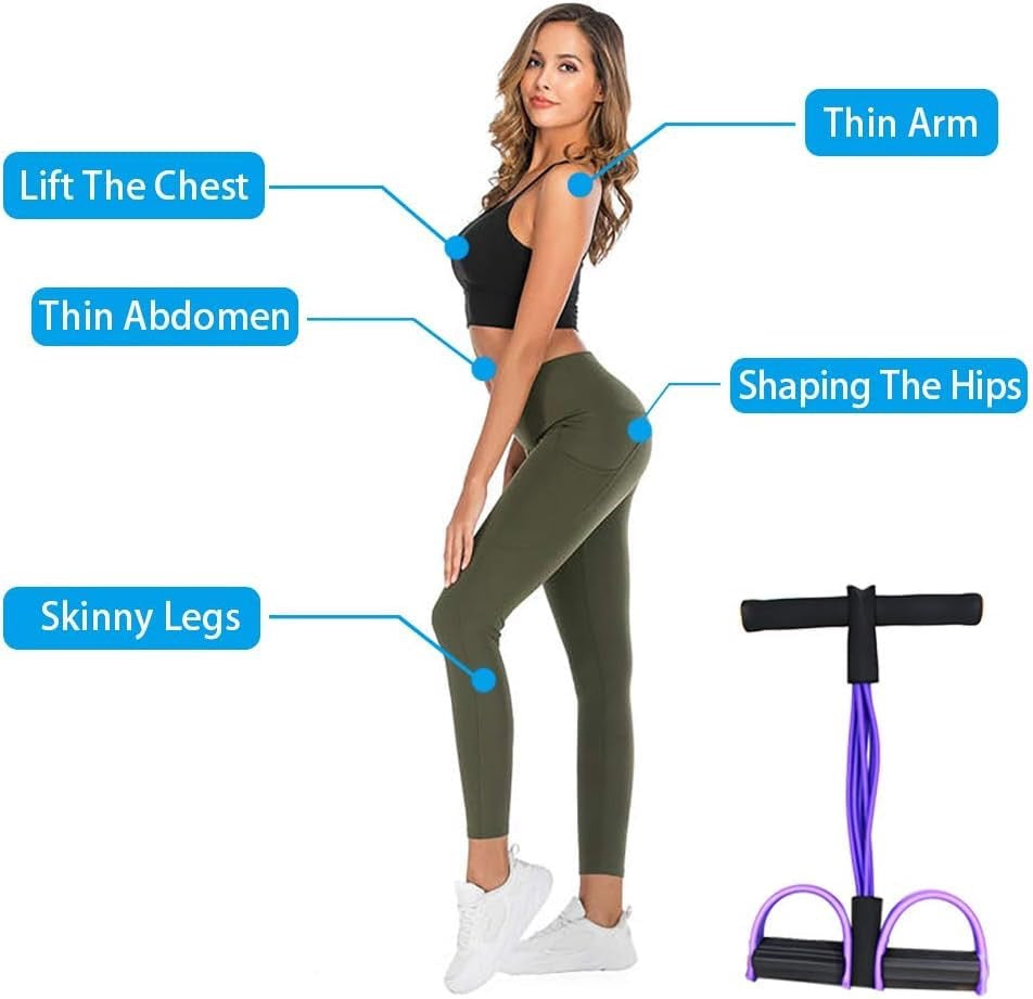 FlexPull Pro Resistance Band & Yoga Band – Pedal Fitness Puller for Stretching & Home Gym