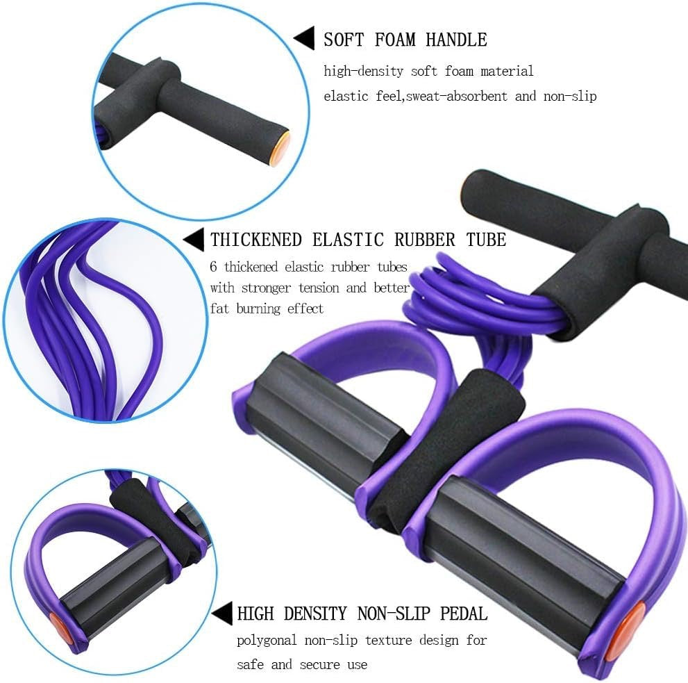 FlexPull Pro Resistance Band & Yoga Band – Pedal Fitness Puller for Stretching & Home Gym