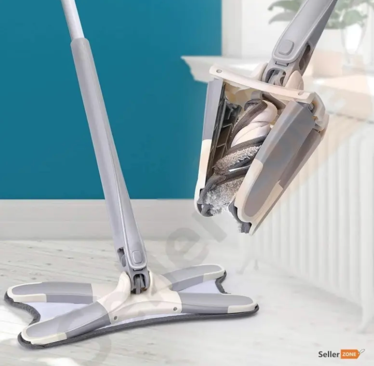 FlexMop Pro Foldable Squeeze Mop – Floor Cleaning Mop & Wiper for Home, Kitchen & Office