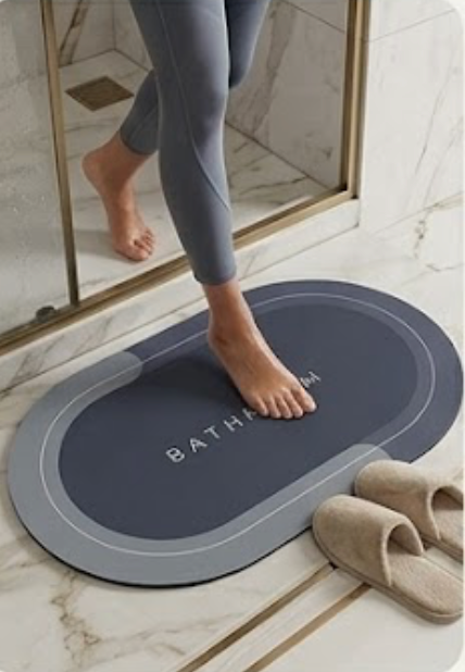 AquaSoft Elite Super Absorbent Bath Mat – Non-Slip Quick-Dry Bathroom Mat & Shower Mat