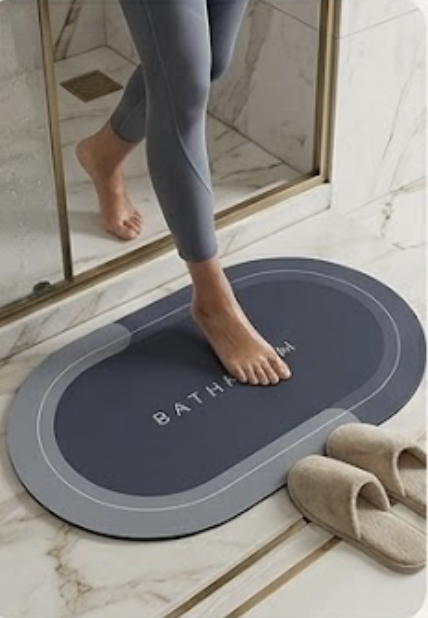AquaSoft Elite Super Absorbent Bath Mat – Non-Slip Quick-Dry Bathroom Mat & Shower Mat