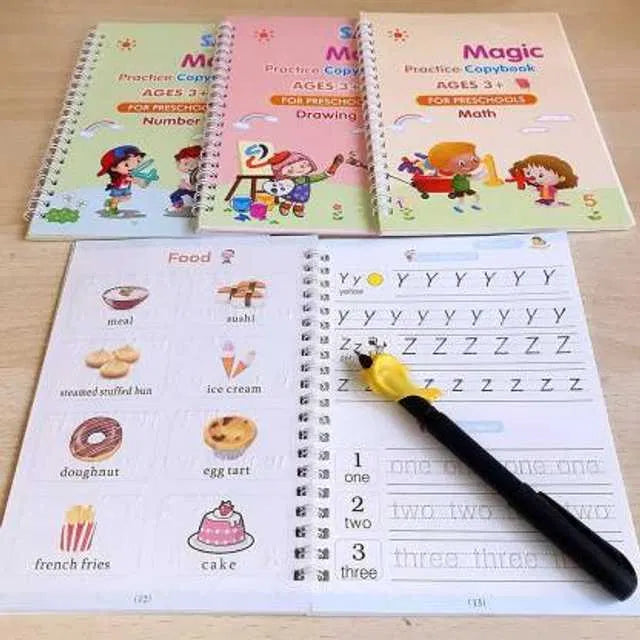 Magic Practice Copybook for Kids – Reusable Writing Practice Book for Alphabets, Numbers & Maths