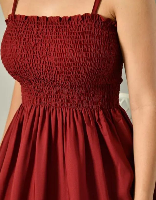 HyprFLOW™ Stylish Women's Dress — Maroon | Luxury Everyday Wear