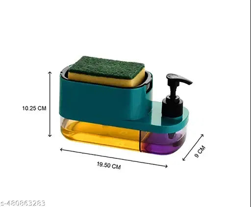 SinkEase 3-in-1 Soap Dispenser with Sponge Holder – Kitchen Sink Organiser & Hand Wash Pump
