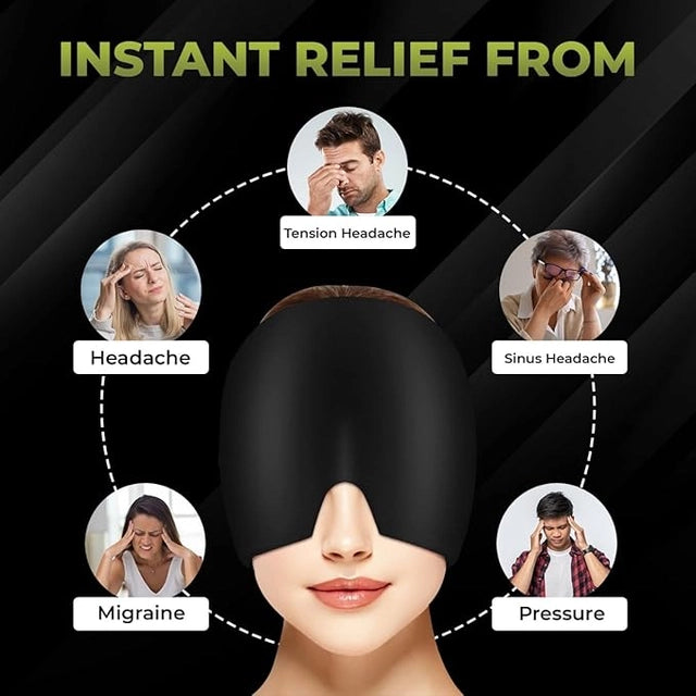Migraine Relief Cap – Hot & Cold Therapy for Men & Women