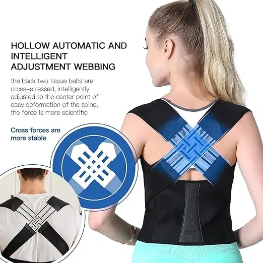 AlignPro Posture Corrector & Back Support Belt – Adjustable Shoulder Brace for Men & Women