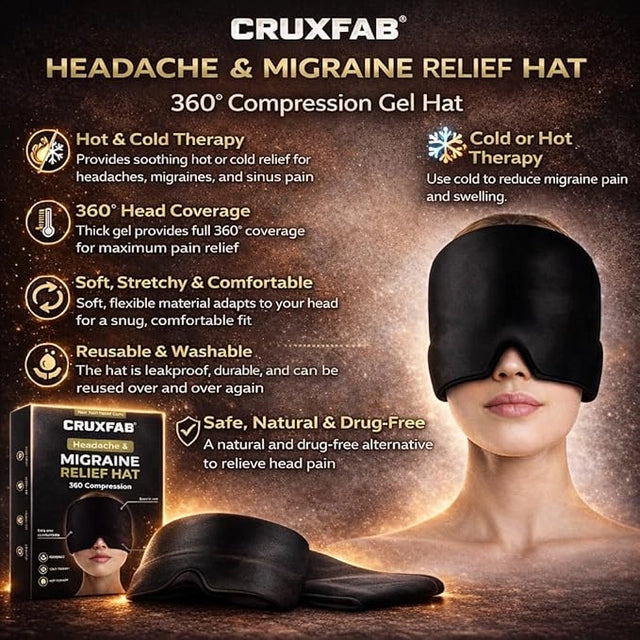 Migraine Relief Cap – Hot & Cold Therapy for Men & Women