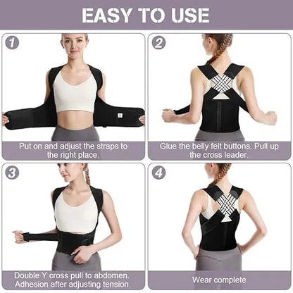 AlignPro Posture Corrector & Back Support Belt – Adjustable Shoulder Brace for Men & Women