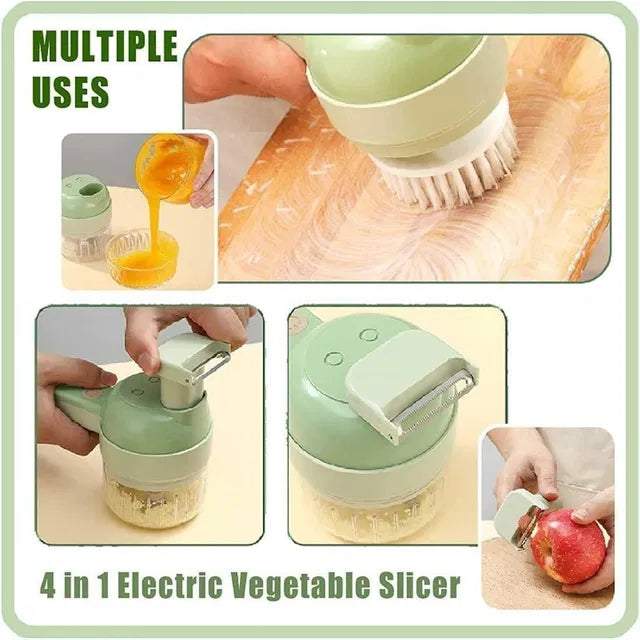ChopEase 4-in-1 Electric Vegetable Chopper & Food Chopper – Wireless Garlic & Onion Cutter