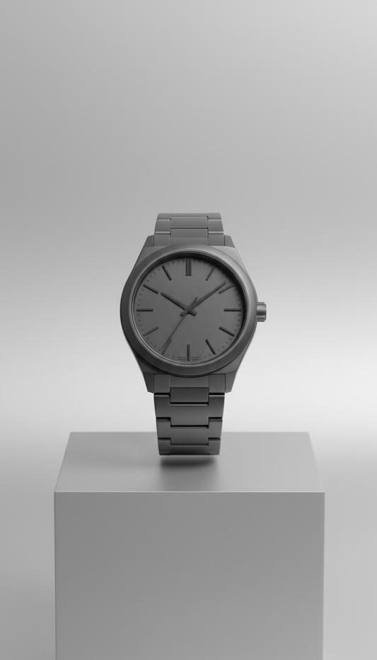 Matte Charcoal Stainless Steel Watch
