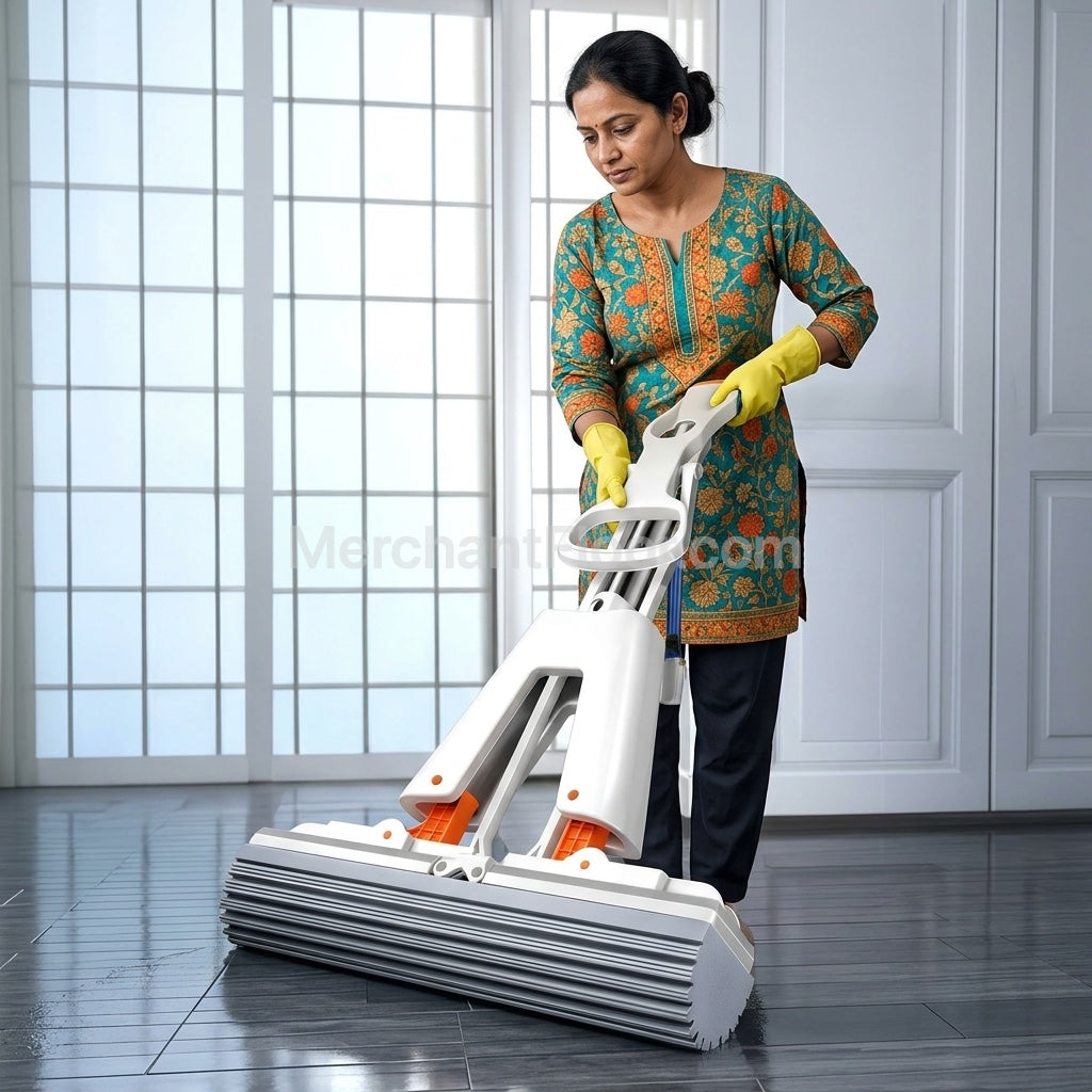 FlexMop Pro Foldable Squeeze Mop – Floor Cleaning Mop & Wiper for Home, Kitchen & Office