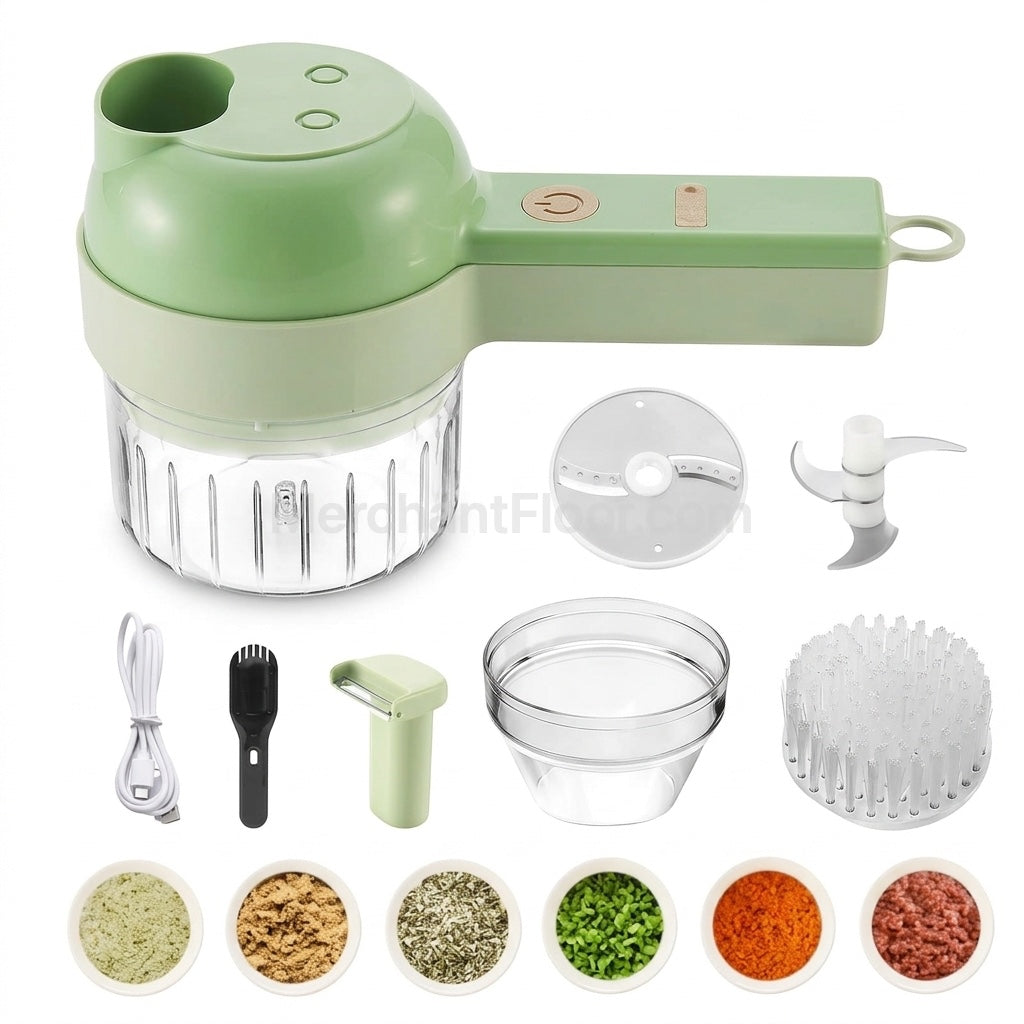 ChopEase 4-in-1 Electric Vegetable Chopper & Food Chopper – Wireless Garlic & Onion Cutter