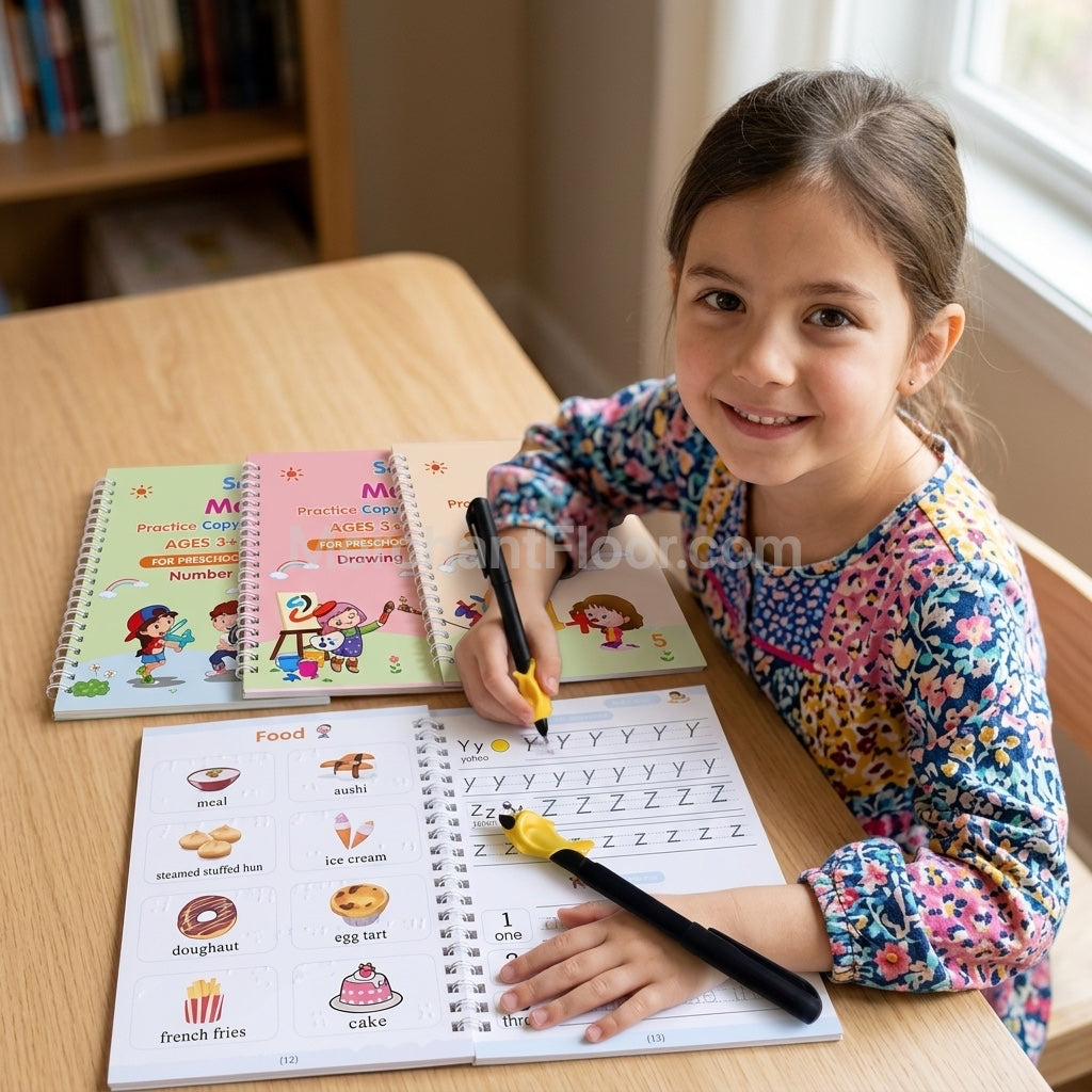 Magic Practice Copybook for Kids – Reusable Writing Practice Book for Alphabets, Numbers & Maths