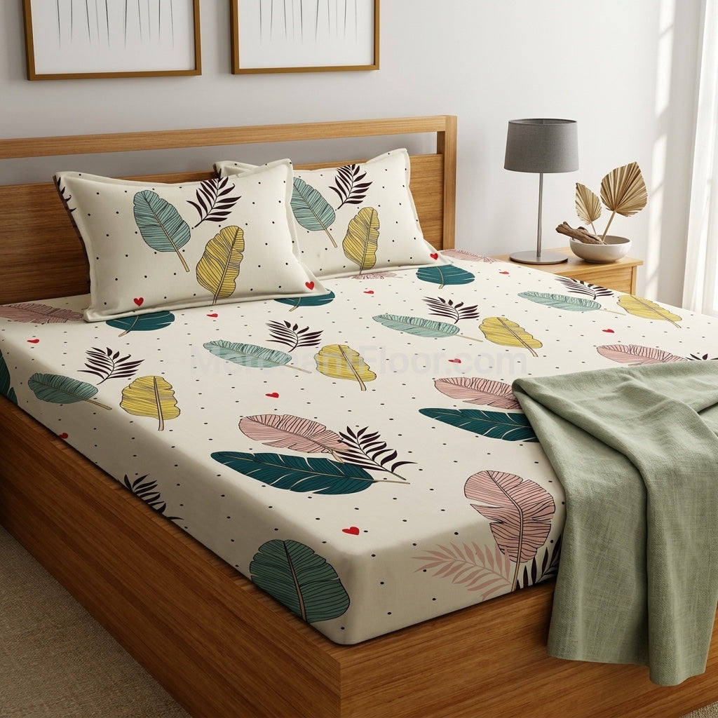 Premium Crumble-Free Bedsheet – Wrinkle-Free Smooth Bed Sheet for Double & Single Bed