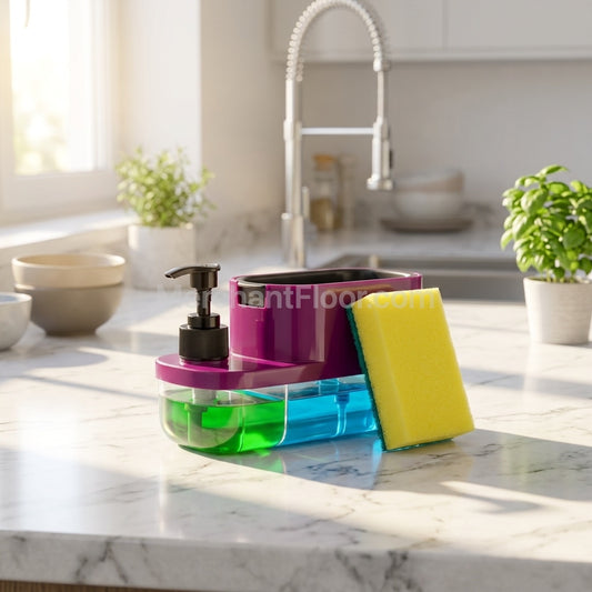 SinkEase 3-in-1 Soap Dispenser with Sponge Holder – Kitchen Sink Organiser & Hand Wash Pump