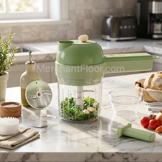 ChopEase 4-in-1 Electric Vegetable Chopper & Food Chopper – Wireless Garlic & Onion Cutter